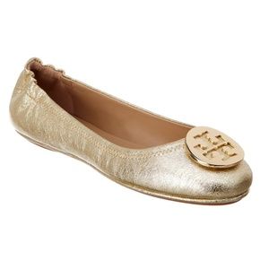 Tory Burch size 8.5 Gold Reva Flats